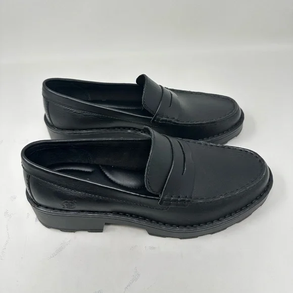 New Born - Carrera Leather Lug Sole Platform Penny Loafers size 9.5M - Picture 4 of 15